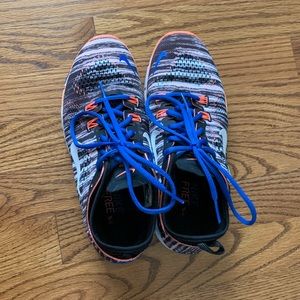 Nike Free Runs Orange and Blue Size 7